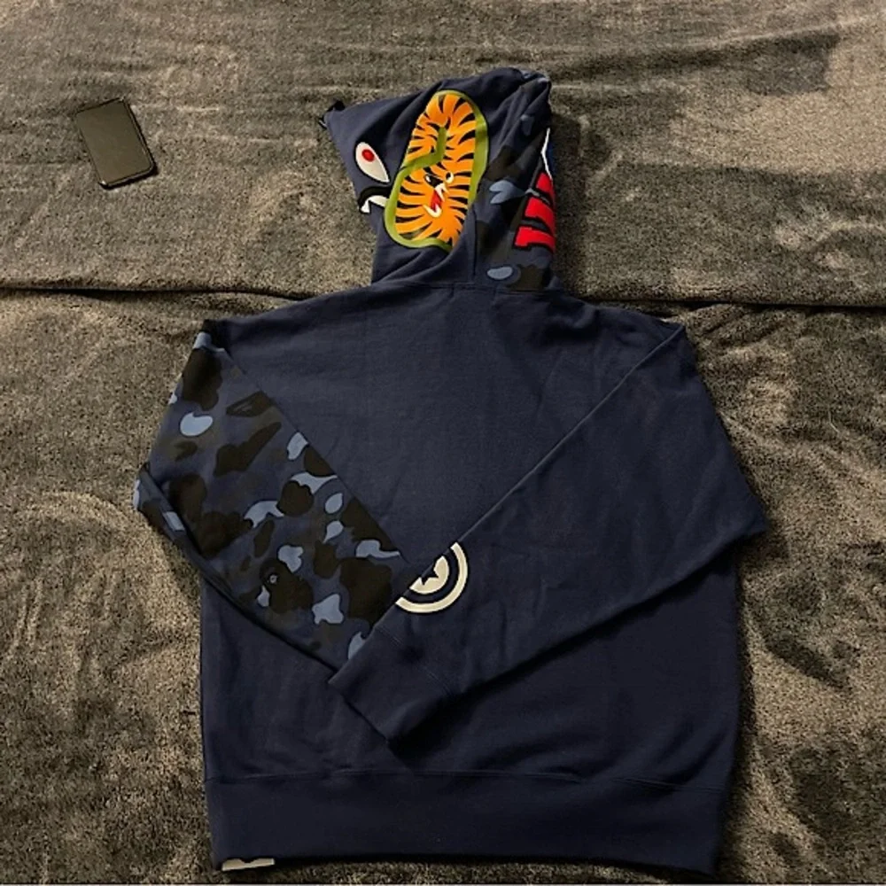 BAPE Color Camo Giant shark Loose Fit Full Zip Hoodie Mens. - Picture 1 of 10